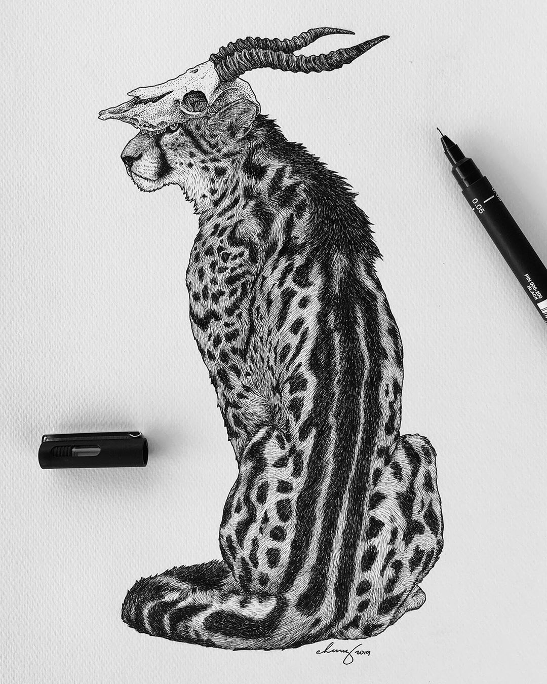 针管笔画chennaje