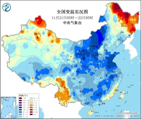 寒冷暴击！16座省会级城市气温创新低：一天暴跌15℃休闲区蓝鸢梦想 - Www.slyday.coM