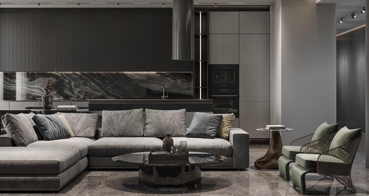 高级灰的轻奢质感汕头设计师汕头室内设计