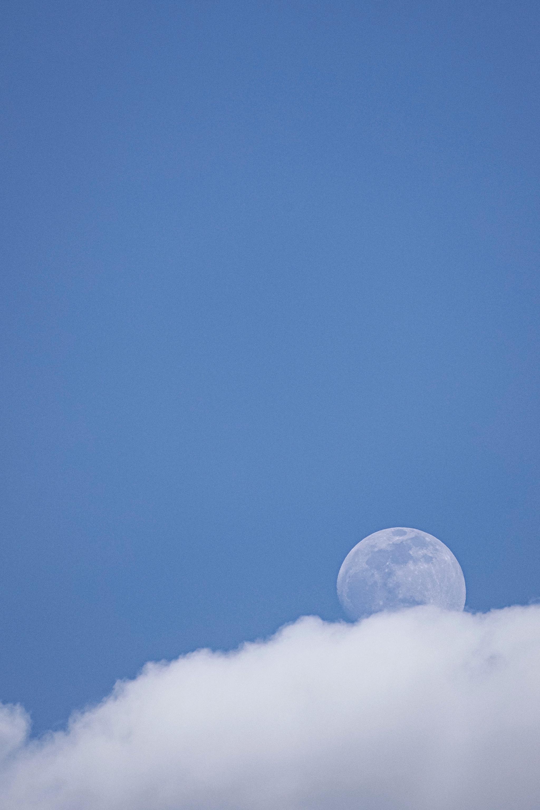 今日份月亮云月同框