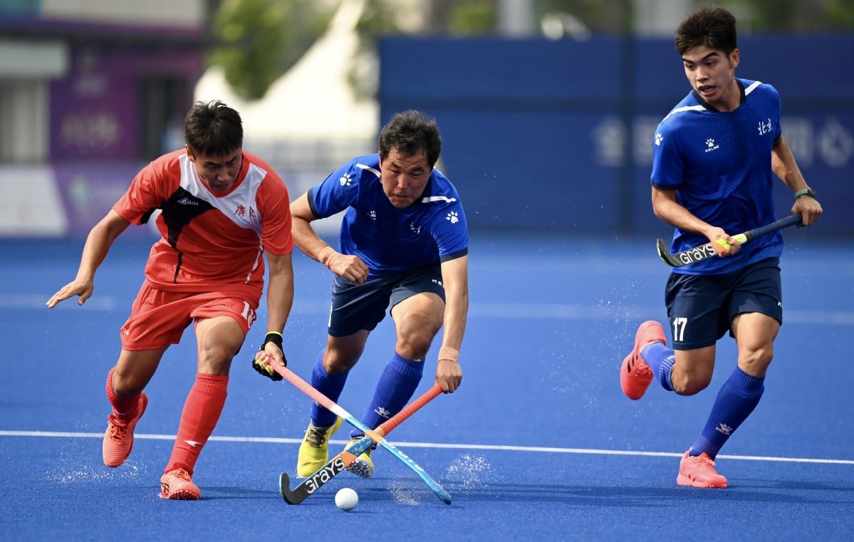 全运会男子曲棍球小组赛第二轮广东队20取胜北京队