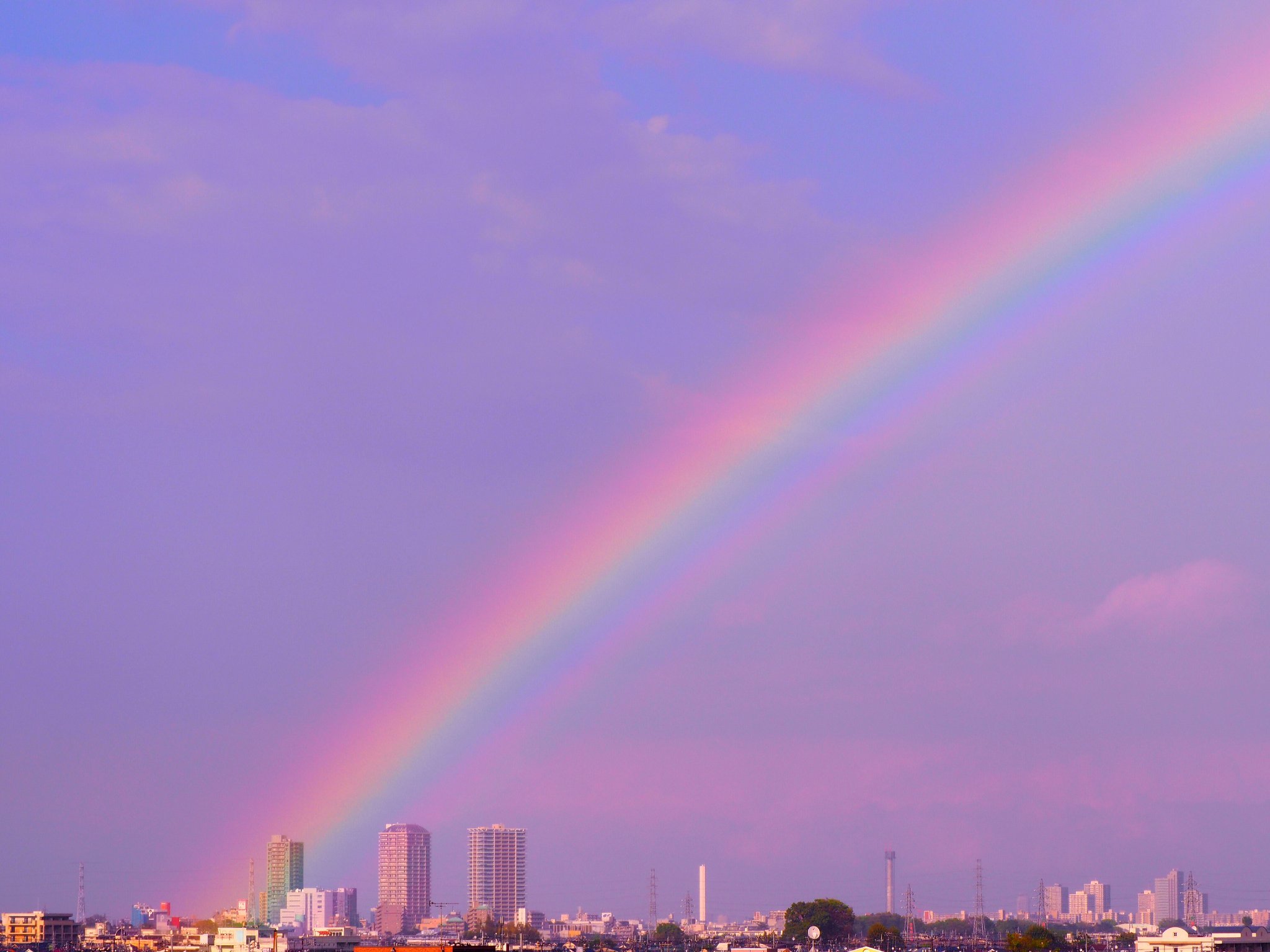 今天东京多地出现了双彩虹图5是我从家拍到的许个愿吧05