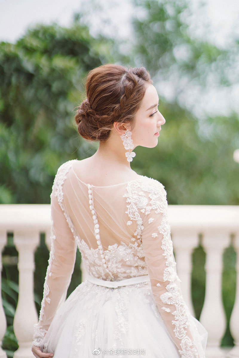 仙气唯美新娘鬓辫编发造型_高清图集_新浪网