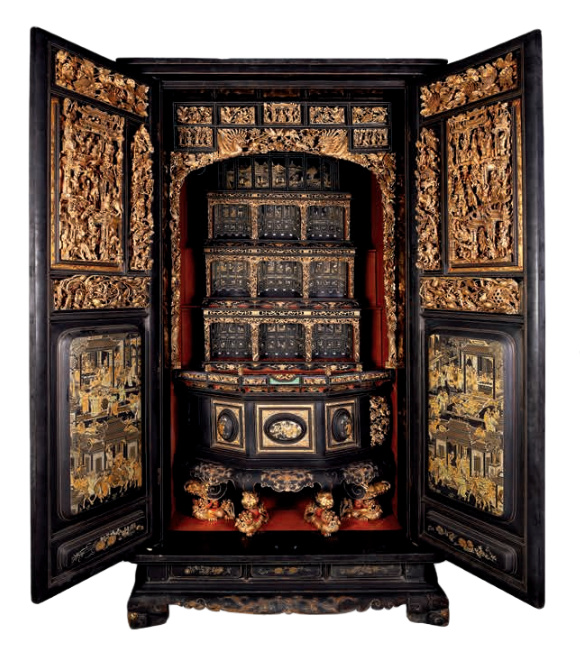 值得细品的潮州金漆木雕大神龛__财经头条