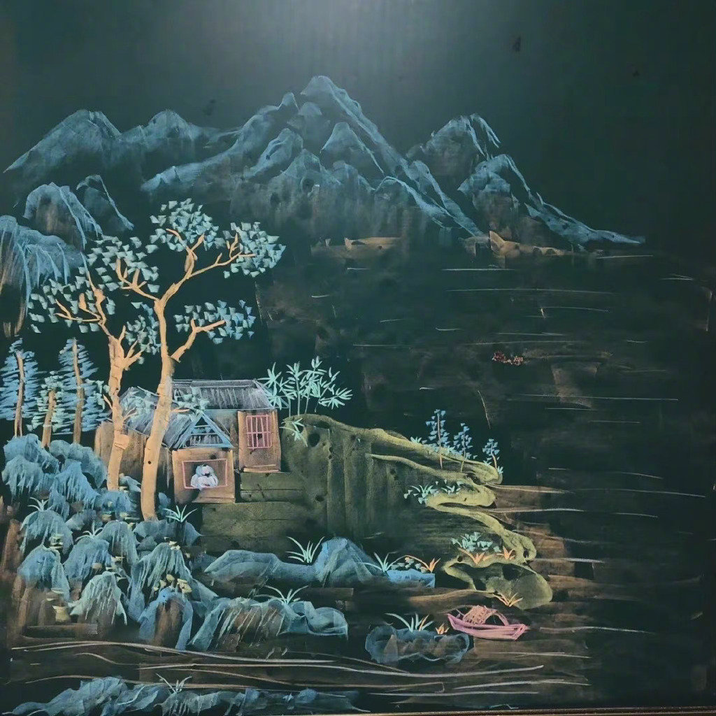 简洁漂亮的粉笔花