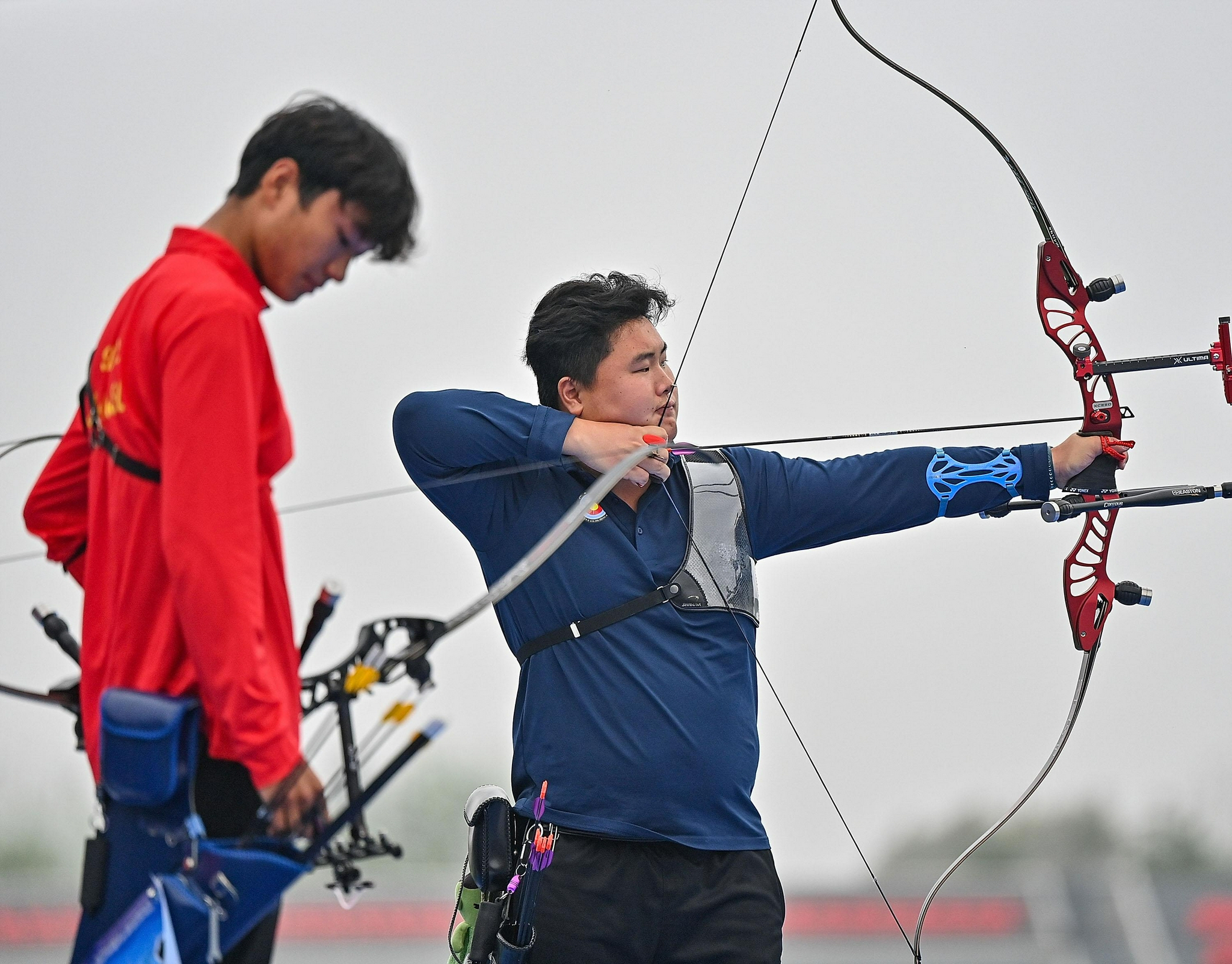 (全运会)射箭——男子反曲弓团体决赛:江苏队夺金|江苏队|孙非|选手