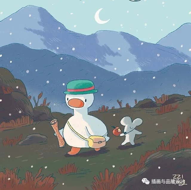 x是来自韩国的插画师,画风温馨治愈配色偏复古风,给人温暖明亮的感觉