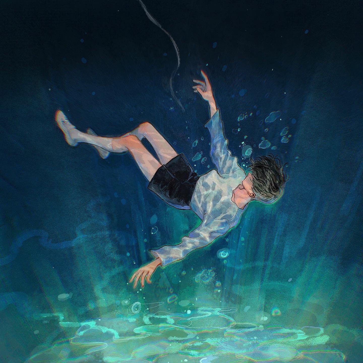 19++ Anime Girl In Water Hd Wallpaper - Baka Wallpaper