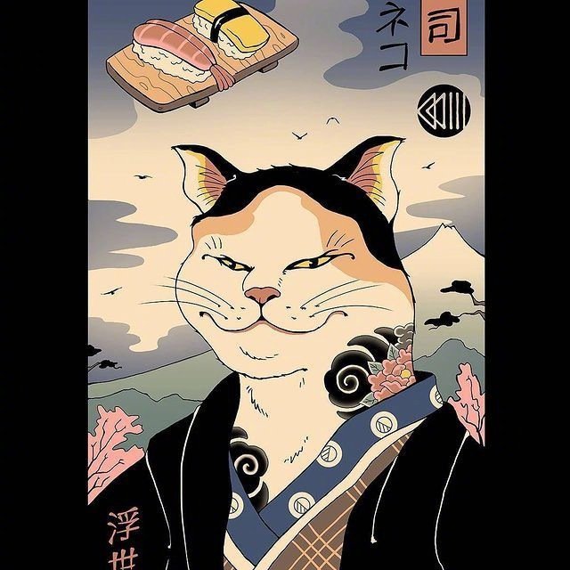 たまのじょう猫侍 武士の猫 Photo | Adobe 武将 猫 ちゃちゃ