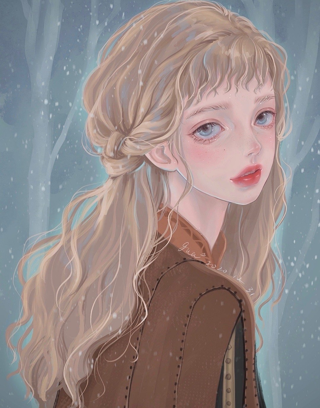 一组好看的插画女生头像,这个风格绝绝子 画师:gua老师_高清图集_新浪