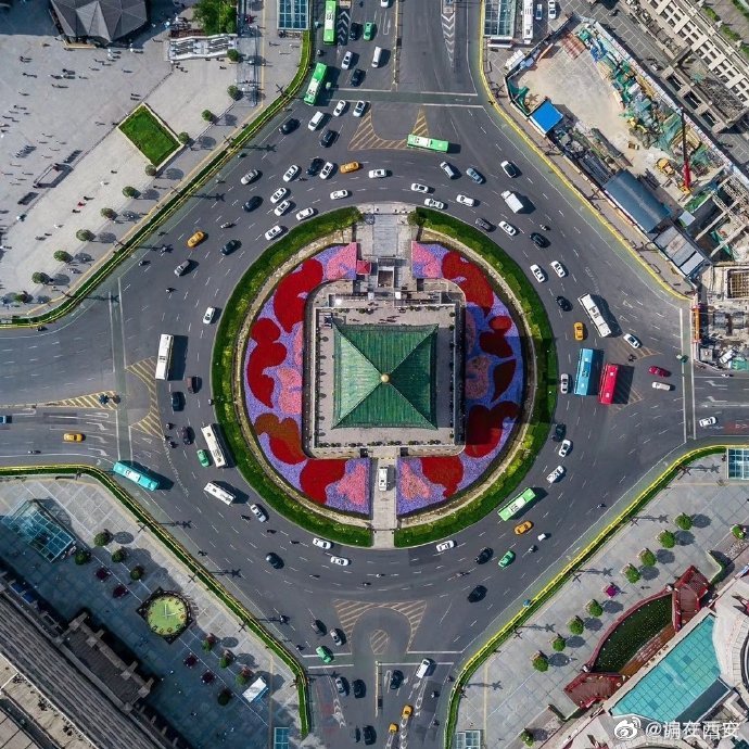 美丽的西安城俯视看效果聊咋咧!来自:摄影师@胡文浩吖 拍的照片