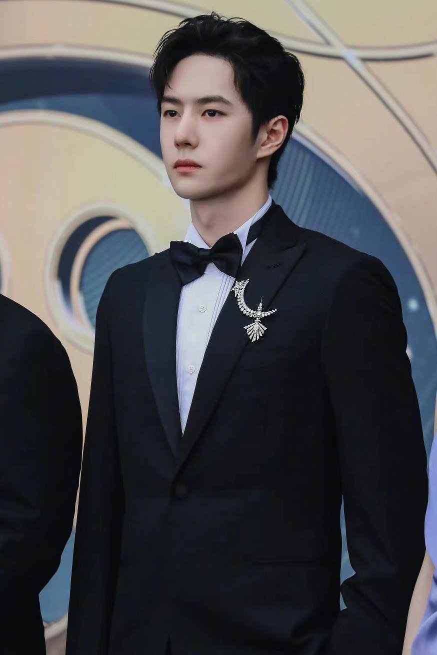 王一博今日红毯造型,穿着优雅的黑色西服,点缀一枚胸针……__财经头条