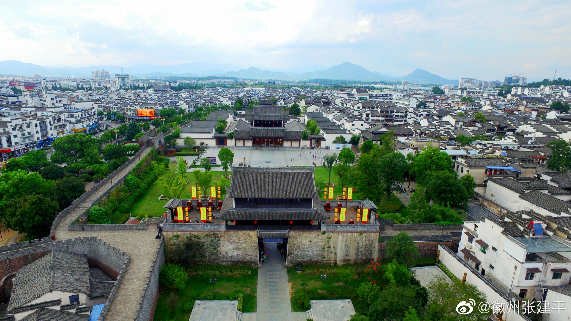 歙县徽州古城航拍_高清图集_新浪网