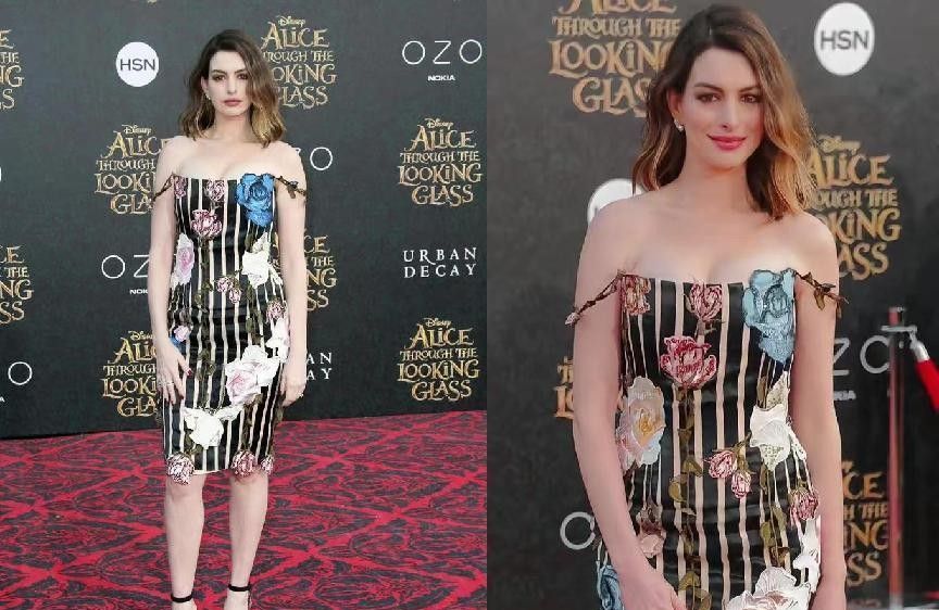 安妮海瑟薇的美不用修，穿白色抹胸裙亮相戛纳红毯，像贵族公主休闲区蓝鸢梦想 - Www.slyday.coM