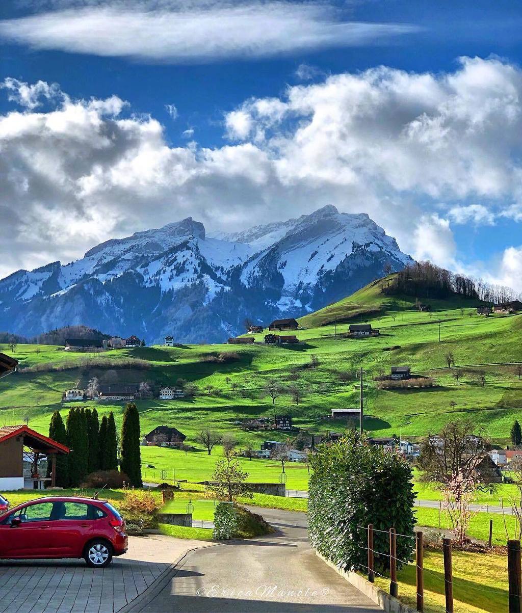 瑞士的春日风光
