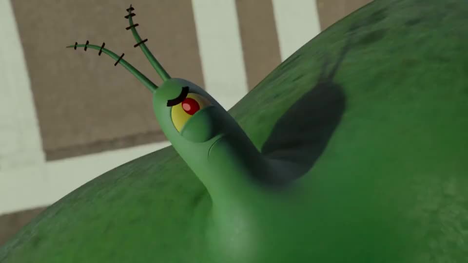 海绵宝宝大电影痞老板变大块头结果头还这么小防止被爆头