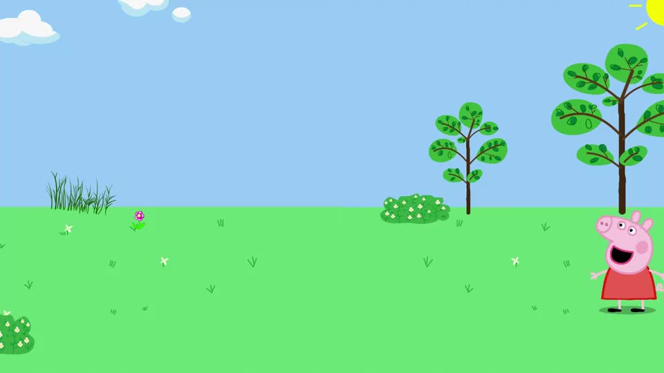 小猪佩奇太调皮乱扔苹果结果被巨型猴子追