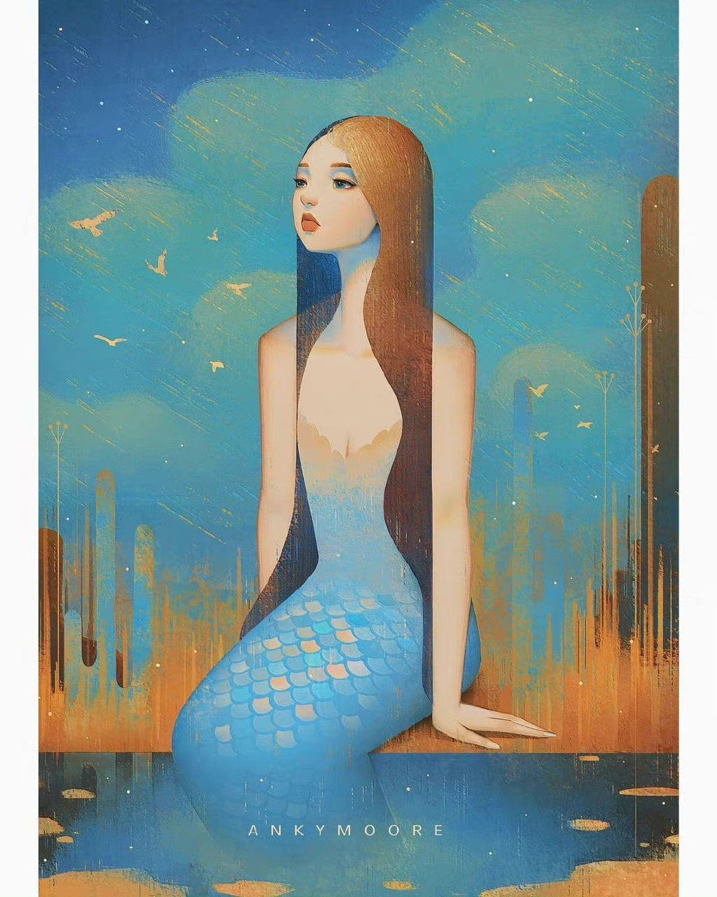 唯美高级感,复古人物插画 | ankymoore__财经头条