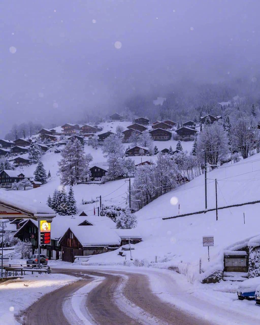 瑞士的雪夜