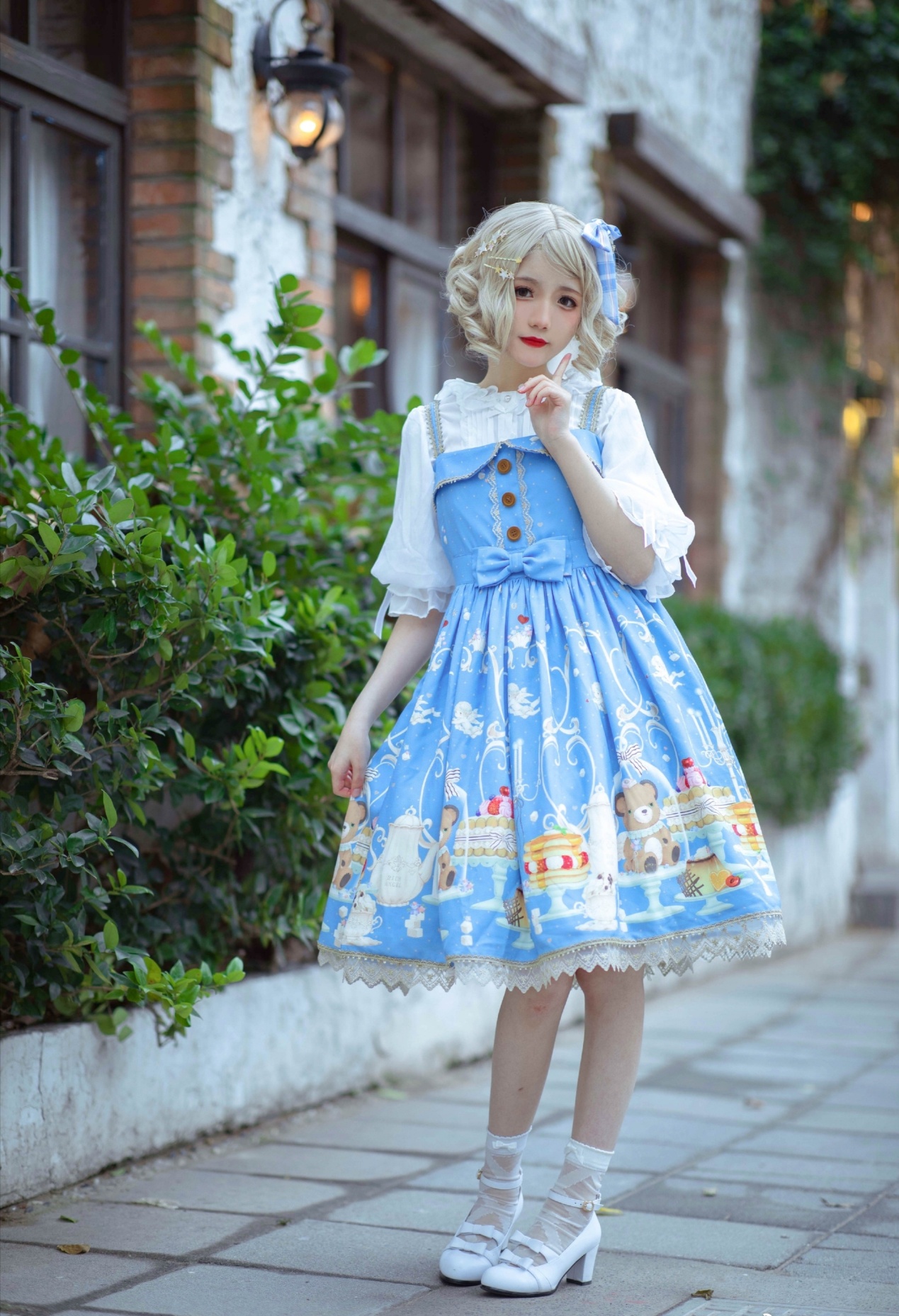 lo娘,穿蓝色裙子的小天使,连呼吸都带着奶油的香甜|写真|小姐姐|洋