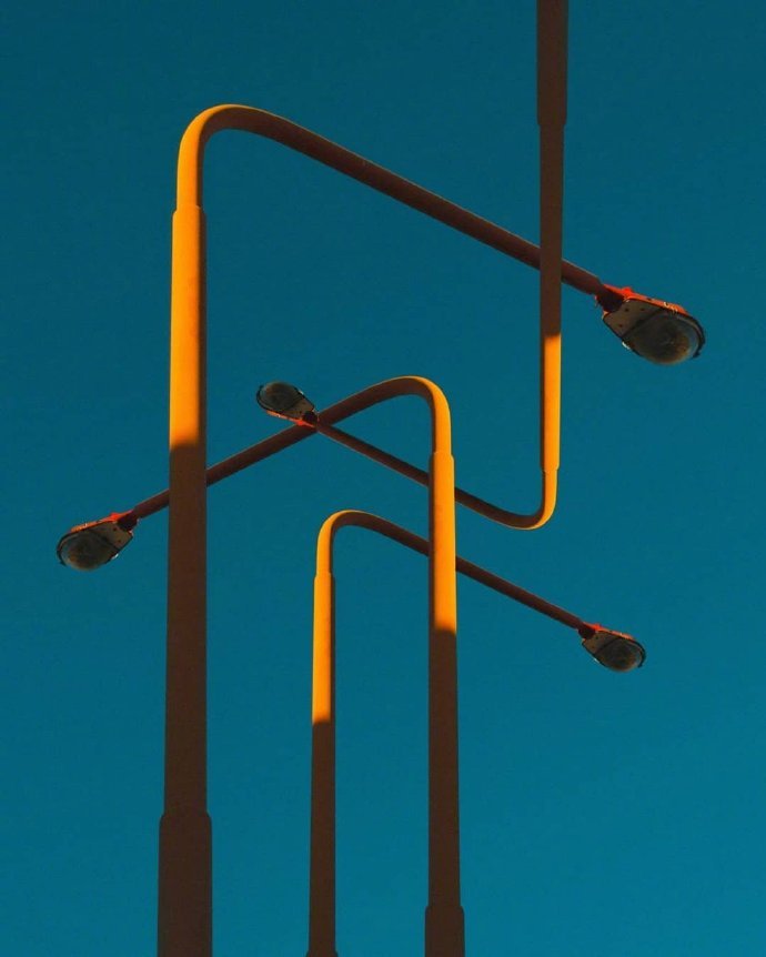 形式感,路灯各式各样的姿态