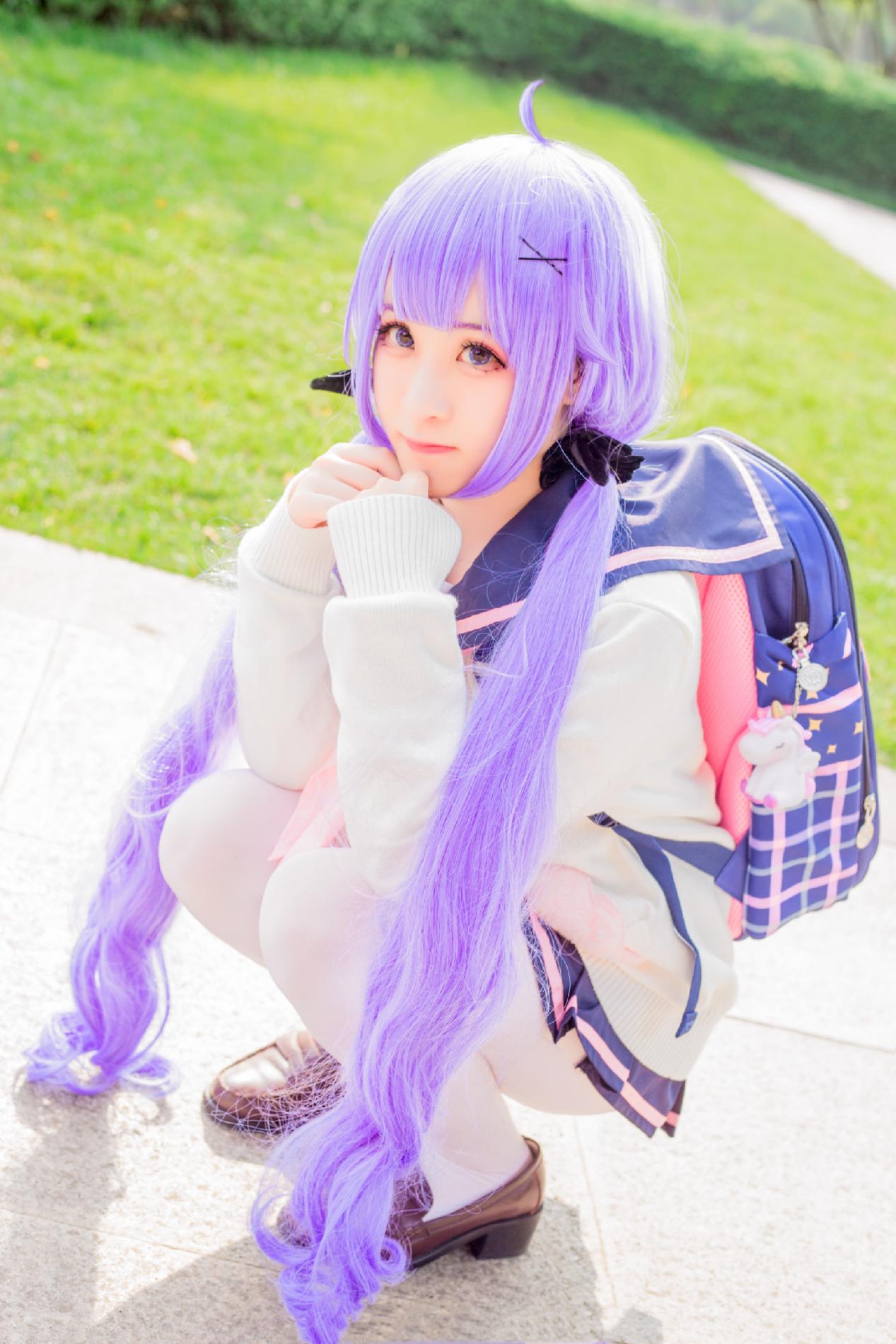 碧海航线独角兽cos:jk萌妹,肉嘟嘟的小脸好想捏!