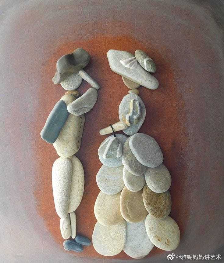 亲子手工系列——鹅卵石画