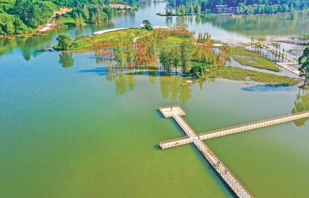 邻水县让水湖湿地公园首期正式投用|邻水县|公园|项目_新浪新闻