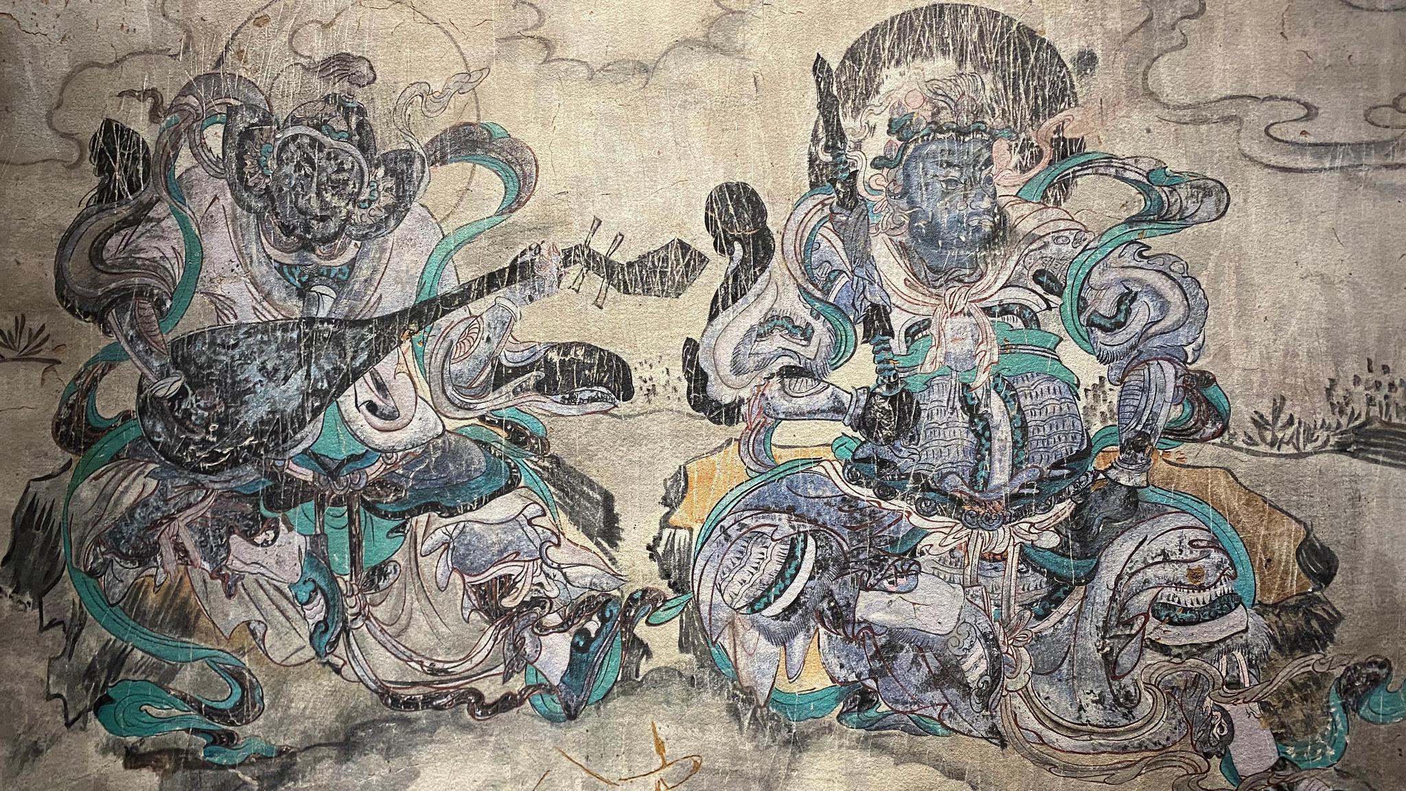 内蒙古鄂尔多斯阿尔寨石窟的元代壁画