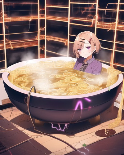 "noodles"的时候,你能搜索到好多画师画出的美少女用手抓面条的作品