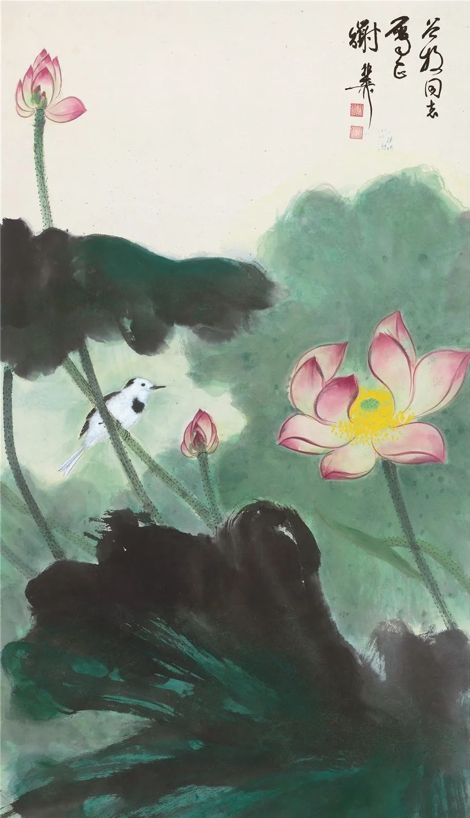 谢稚柳|荷塘|荷花_新浪新闻