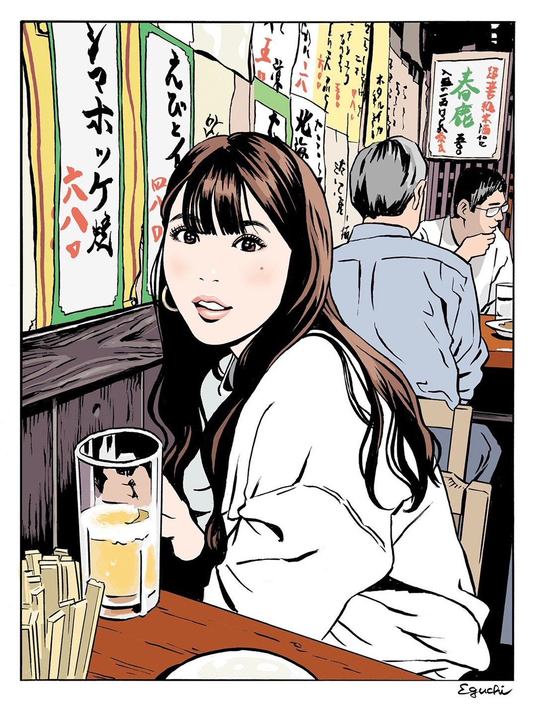 日本漫画家江口寿史笔下的美少女们