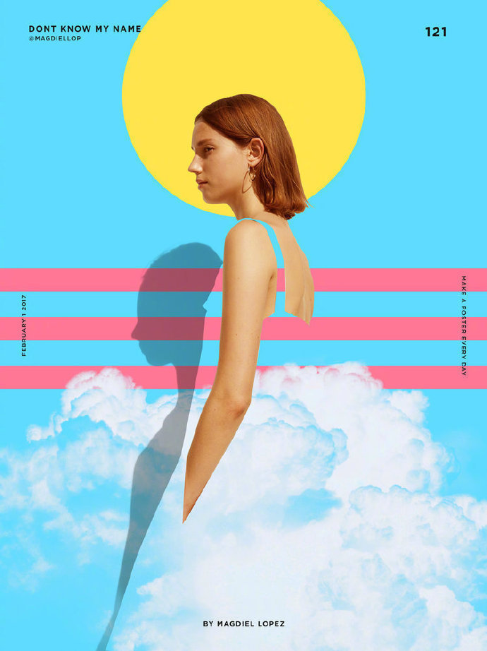 超现实主义人物海报设计,很有个性! 视觉设计师 magdiel lopez