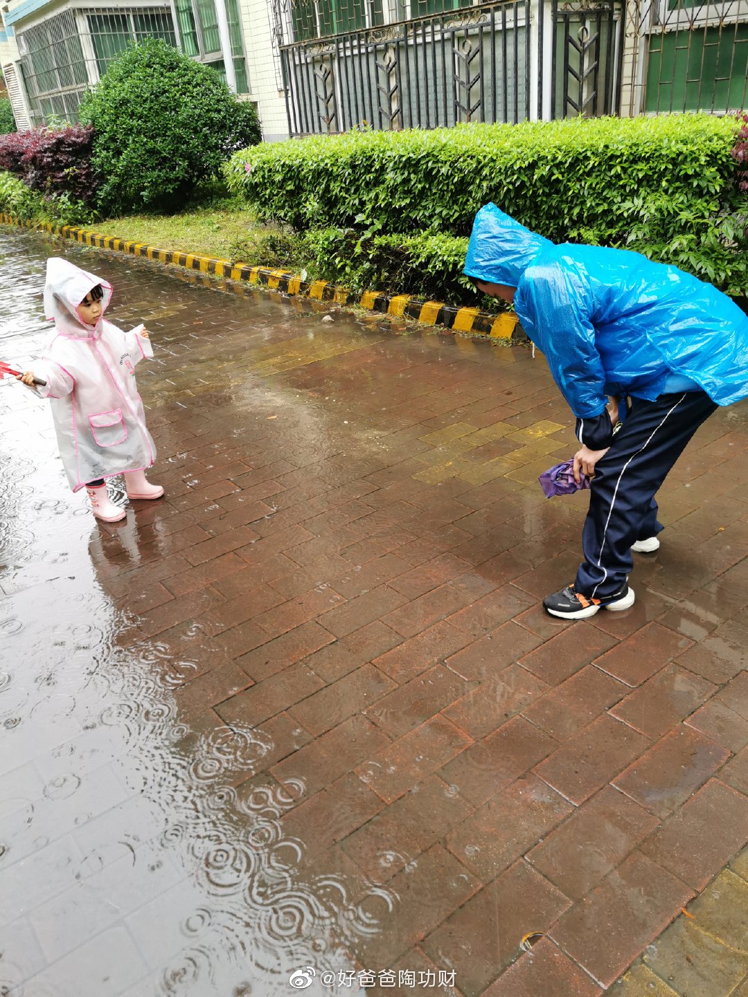 下雨的季节,孩子最开心的事情,莫过于可以出去踩水玩水……_高清图集
