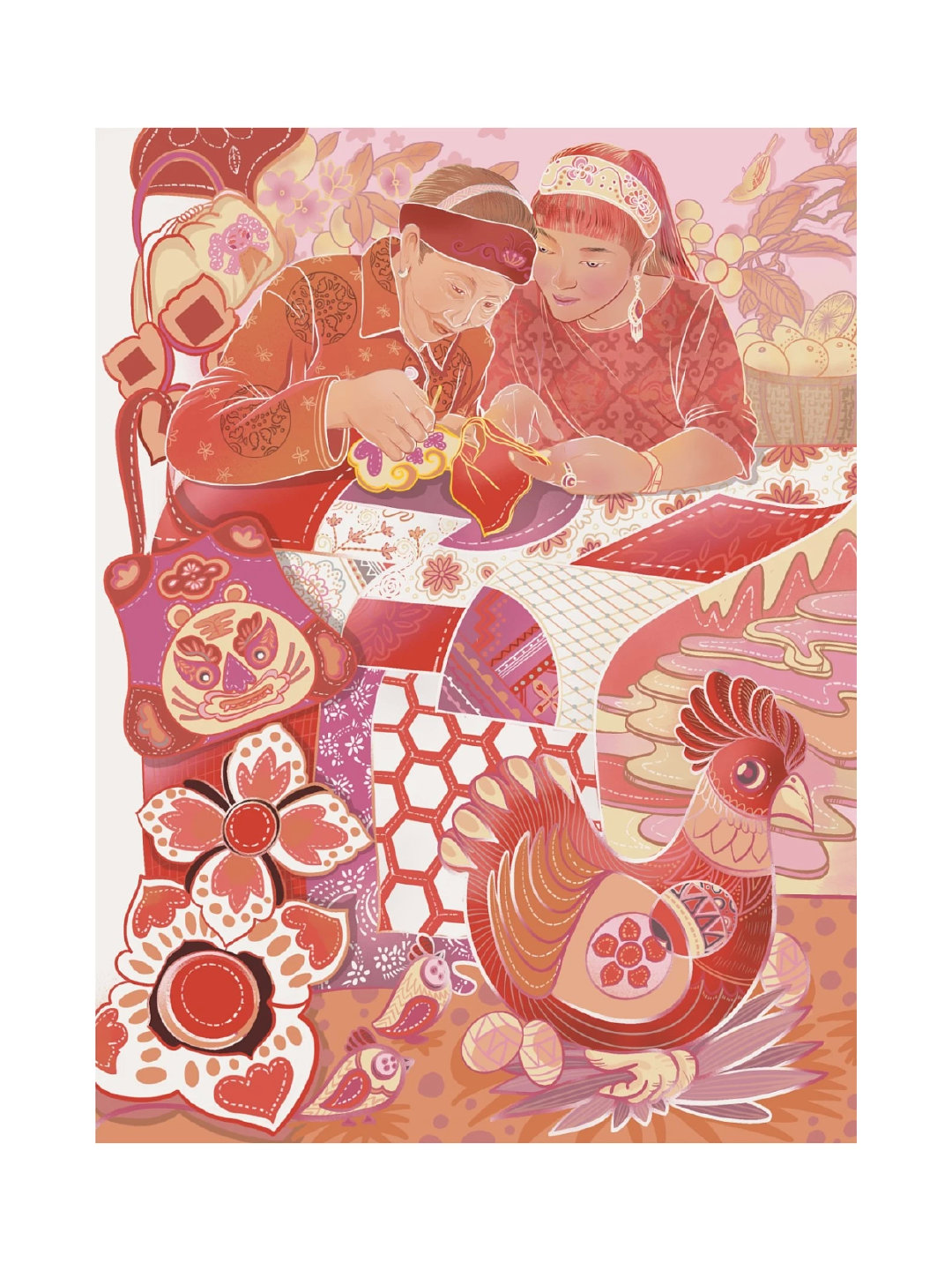 画说郴州非遗系列插画设计美丽鼹鼠