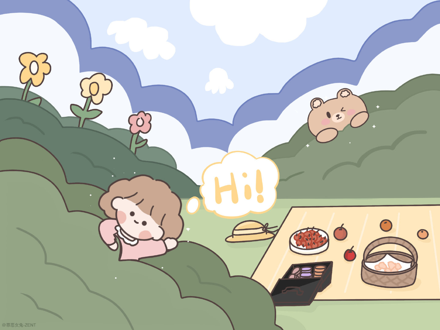 可爱风电脑壁纸 ipad壁纸分享~点赞暴富哦_高清图集_新浪网