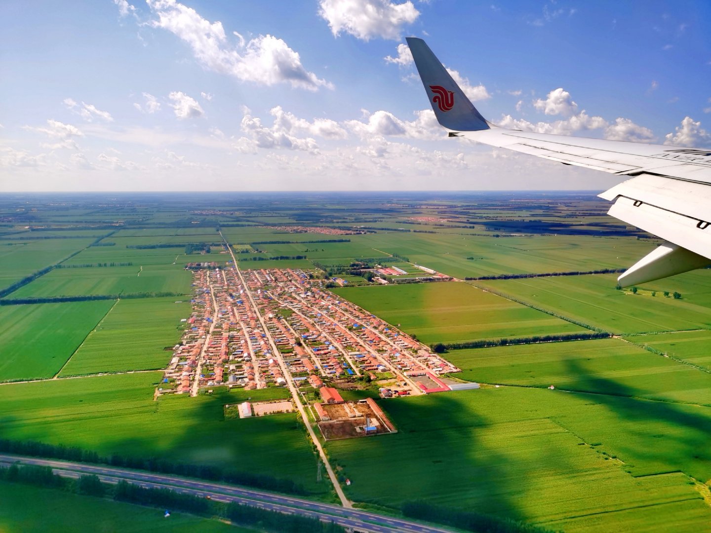 飞机上航拍通辽市科尔沁区村庄,原创拍摄_高清图集_新浪网