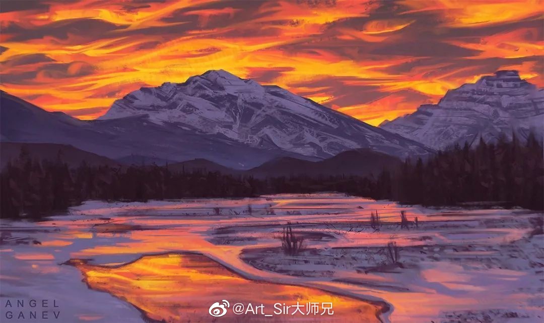 强烈的色彩对比画师ANGELGANEV