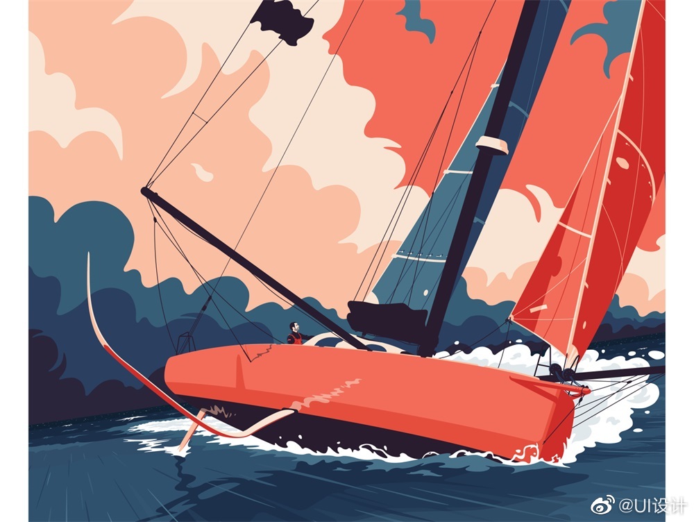 构思巧妙的水边风景矢量插画设计|矢量|插画设计|风景_新浪新闻