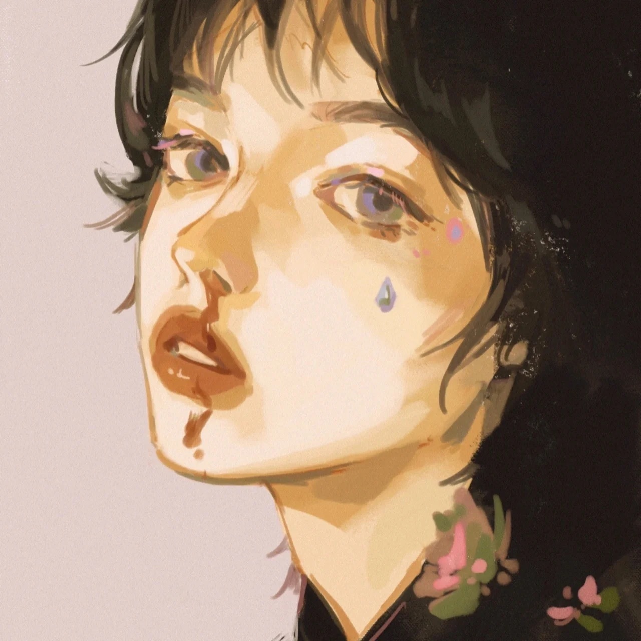 氛围感油画风363436373039插画头像_高清图集_新浪网