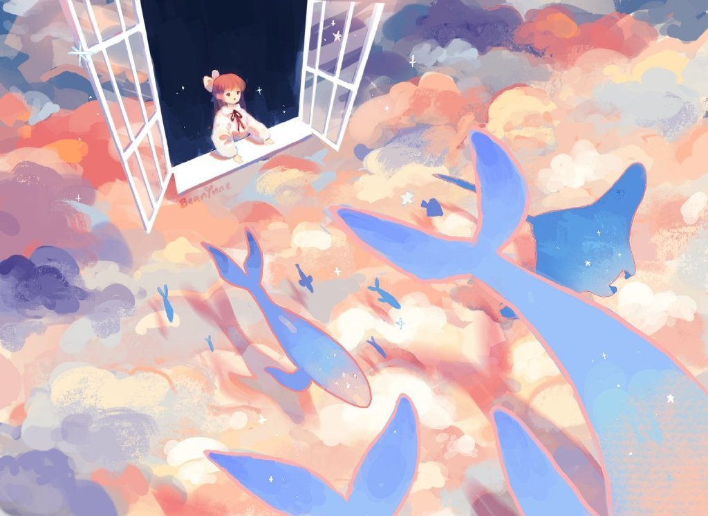 温柔治愈的插画作品,让人心生平静~ twi:beanynne