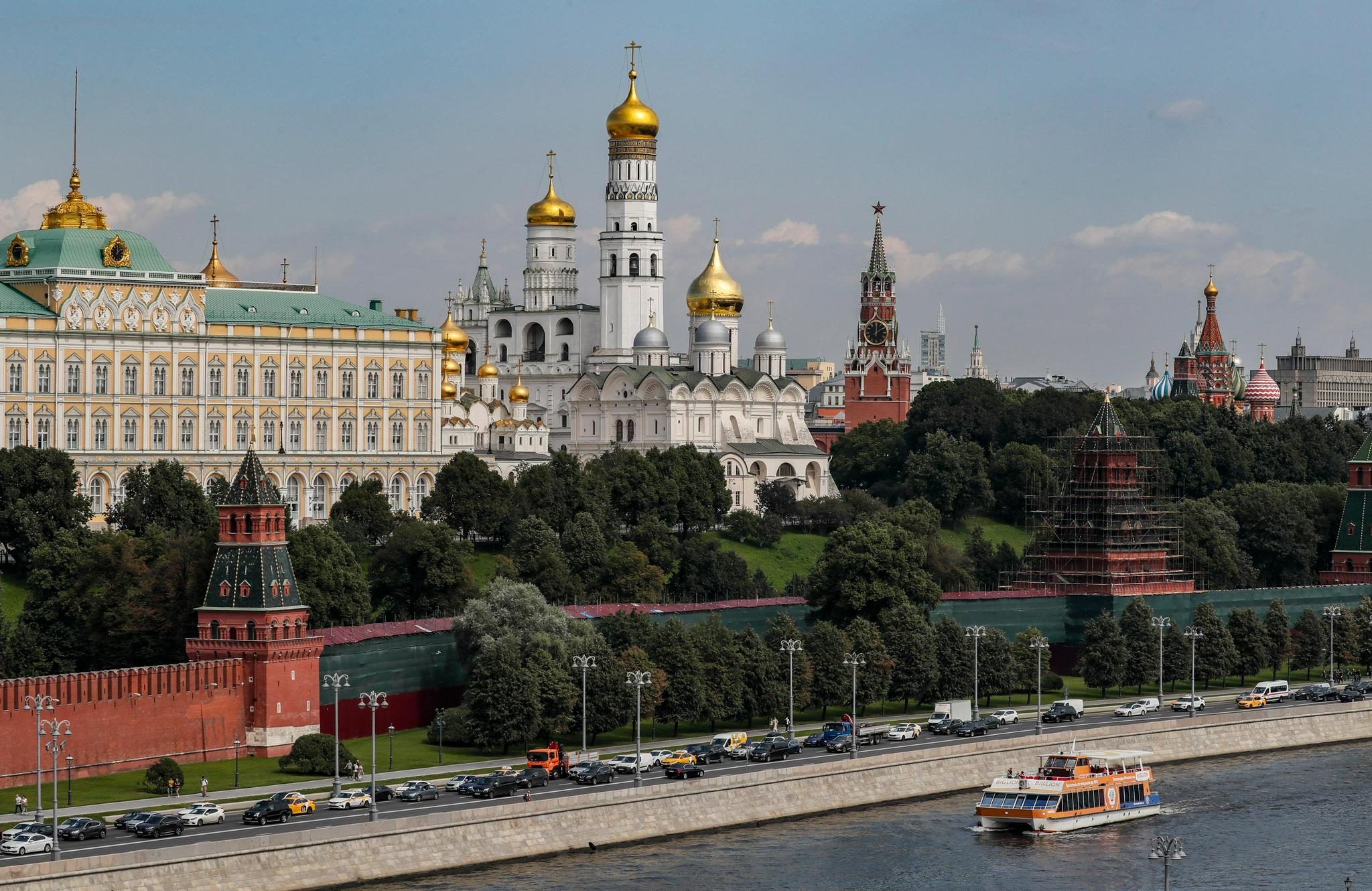 这是8月16日拍摄的俄罗斯首都莫斯科的城市建筑.