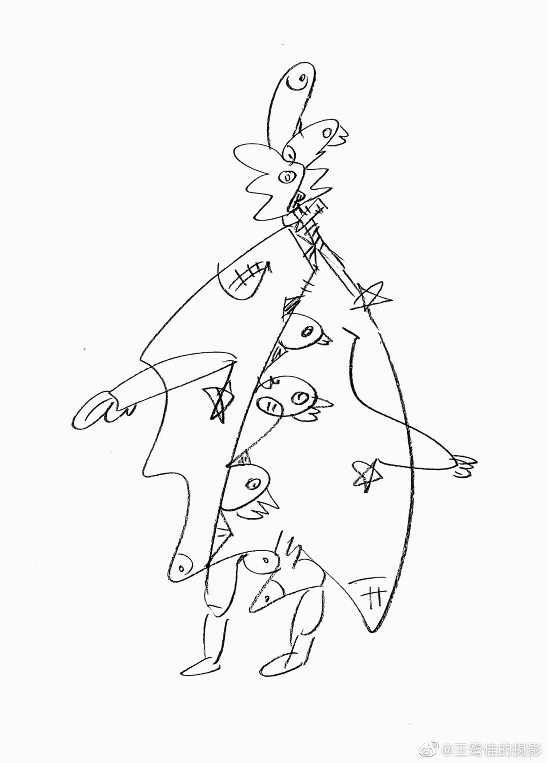 王鹭佳的铅笔画印象意象抽象异象幻象色象线象乱