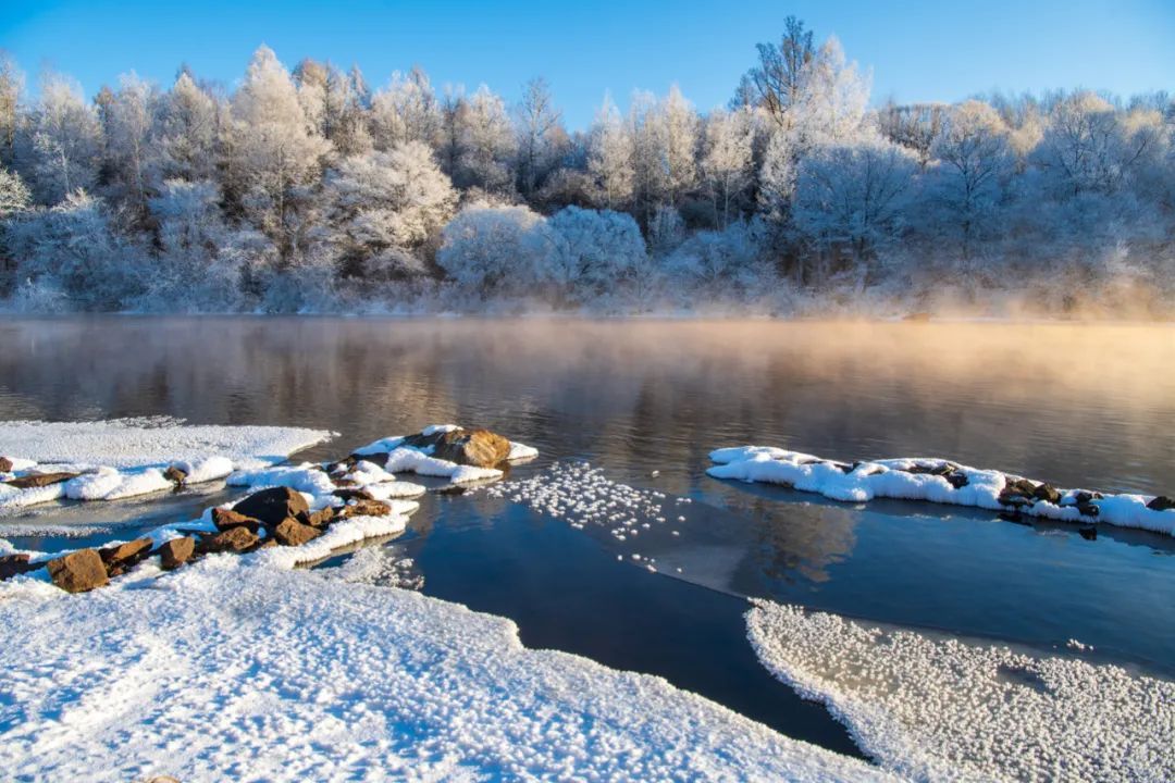 黑龙江库尔滨雾凇,冬季中一抹醉美景色!