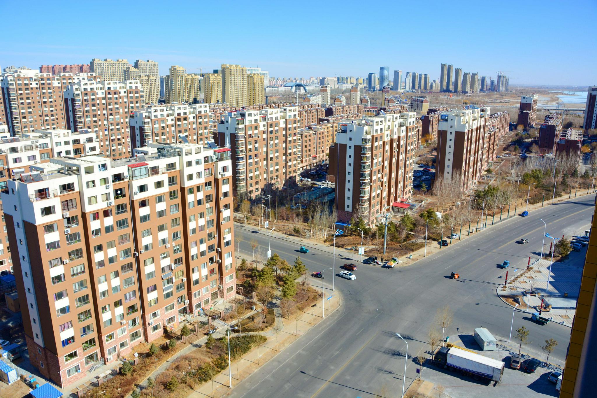 俯瞰通辽市新城区城市建设,原创拍摄_高清图集_新浪网