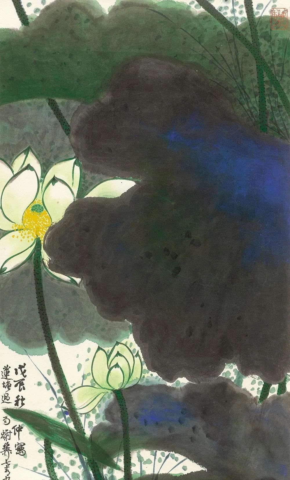 谢稚柳|荷塘|荷花_新浪新闻