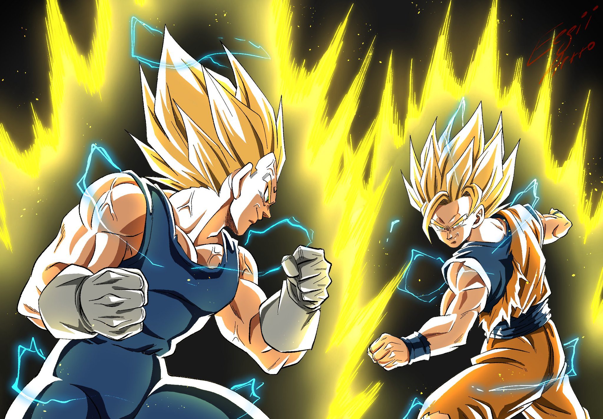 来自插画师eegiieegiiartto的龙珠主题灵感创作插画组图