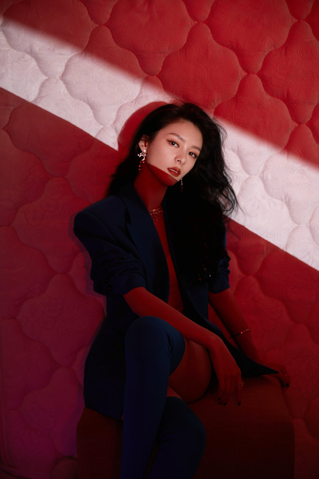 傅菁 过膝长靴高跟鞋