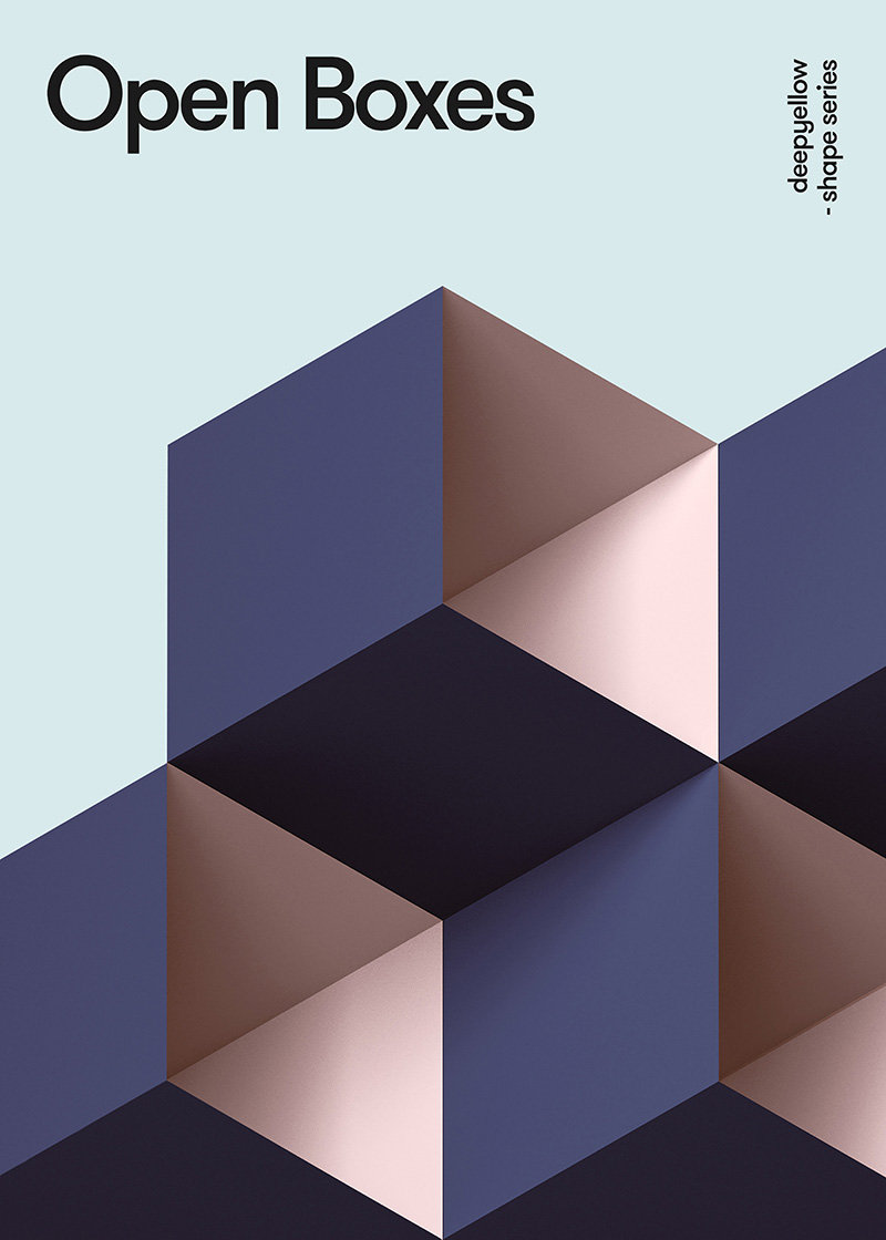 极简立体几何海报设计,极富创造力的极简图形设计……__财经头条