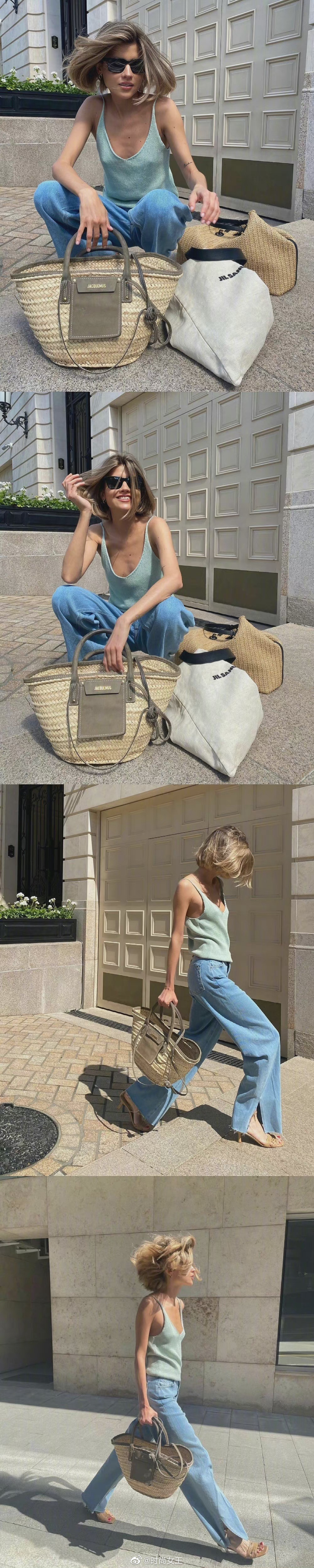 短发欧美博主的时尚穿搭look|完美诠释高级感的慵懒风